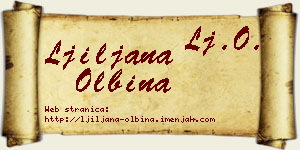 Ljiljana Olbina vizit kartica